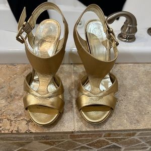 Versace gold sandals